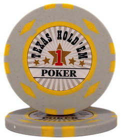 Фишка "Texas HoldEm Poker" номинал 1