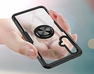 Чохол Primolux Ring Magnetic Stand для Huawei Nova 5T / Honor 20 - Black