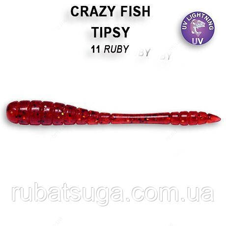 Силікон Сrazy Fish TIPSY ruby (рубін) 9-5-11-4