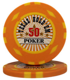 Фишка "Texas HoldEm Poker" номинал 50