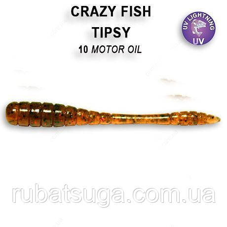 Силікон Сrazy Fish TIPSY motor oil (моторне масло) 9-5-10-1