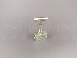 Вентиль голчастий різьбовий нержавіючий DN10 (3/8"), н/ж сталь AISI304, Ру400 (6000 PSI), до 150°C, BSPP