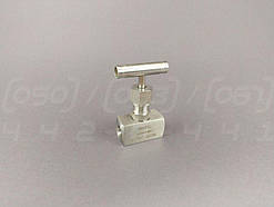 Вентиль голчастий різьбовий нержавіючий DN8 (1/4"), н/ж сталь AISI304, Ру400 (6000 PSI), до 300°C, BSPT