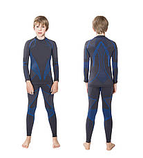 Термобілизна, штани дитячі SPAIO Intense W01 сірий/синій, 128-134, фото 2