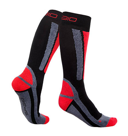 Шкарпетки термоактивні SPAIO Thermo Cotton чорний/червоний, 38-40, фото 2