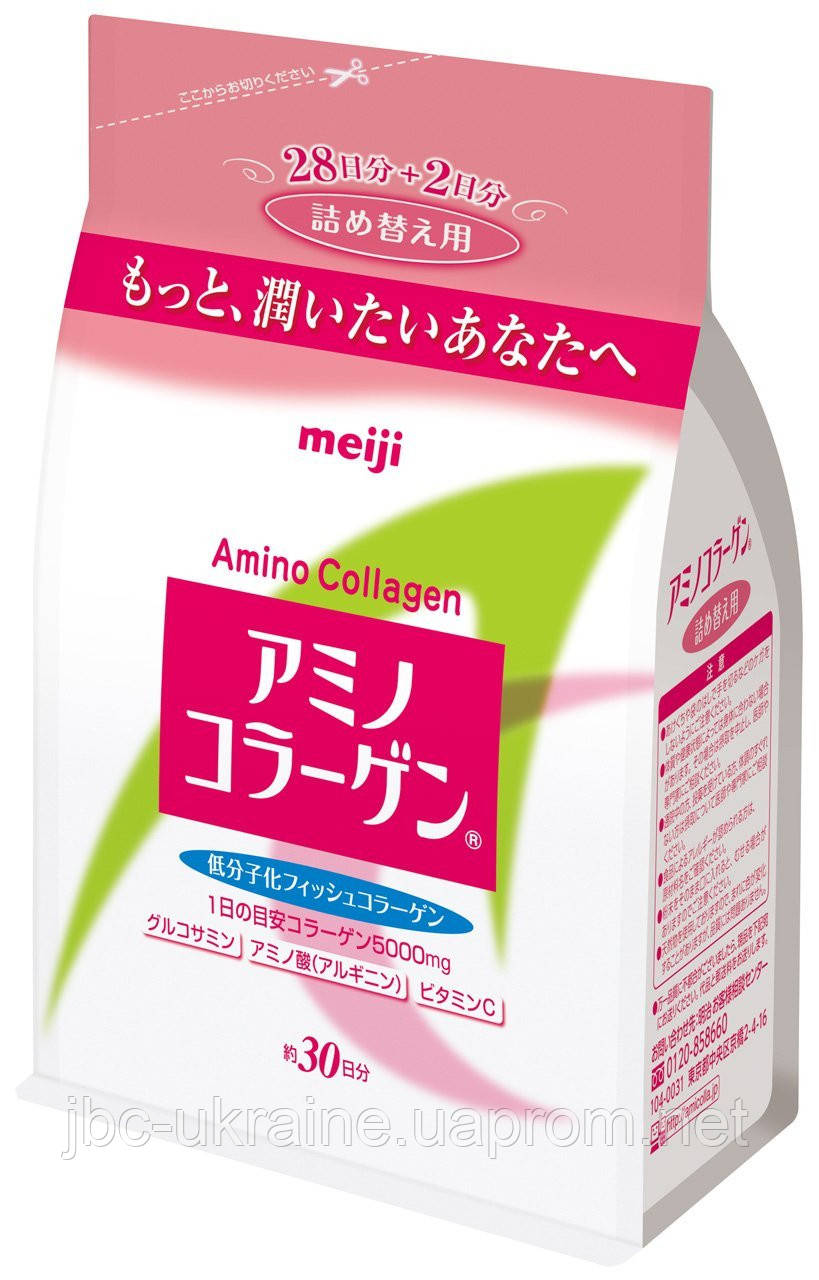 MEIJI Amino Collagen Аміно-колаген 214 г (на 30 днів) змінна упаковка, фото 1