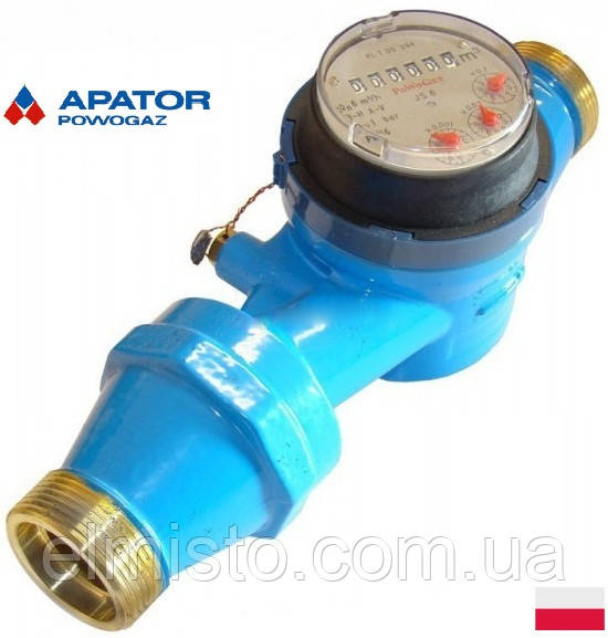 Водосчетчики Apator Powogaz JS-10 ХВ Ду-40 1 1/2" на холодную воду одноструйные крыльчатые сухоходы для домов - фото 4 - id-p152798509