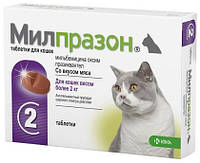 Милпразон - антигельминтный препарат широкого спектра действия для котят и кошек весом более 2 кг 1 ТАБЛЕТКА