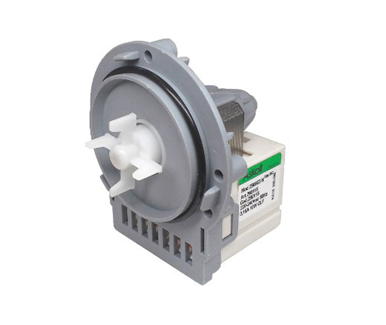 Зливний насос пральної машини Electrolux (Askoll 290603N / Cod.290115), 18 W, під три самореза, клеми знизу, фото 1