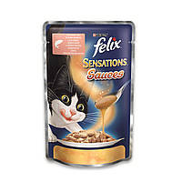 Felix Sensation Sauces Консервы для кошек с лососем в соусе / 85 гр