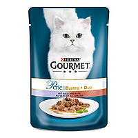 Gourmet Perle (Пауч) Консерви для кішок міні філе в підливі з яловичиною і качкою / 85 гр