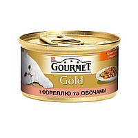 Gourmet Gold (Гурмет Голд) кусочки в подливке с форелью и овощами 85г