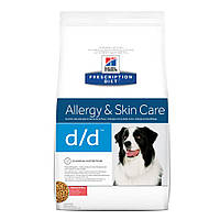 Hills Prescription Diet Canine d/d (лосось и рис) Лечебный сухой корм для собак / 12 кг
