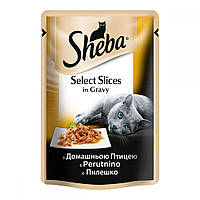 Sheba Selection in Sauce (пауч) Консервы для кошек с домашней птицей в соусе / 85 гр