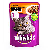 Whiskas Консервы для кошек с домашней птицей в соусе 100 г