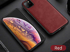 Чохол X Level для iPhone 11 Pro зі штучної шкіри із силіконовим краєм iPhone 11 Pro Червоний