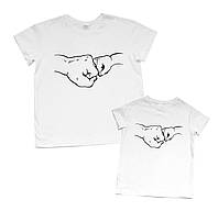 Футболки в однаковому стилі для тата і сина "кулачки" Family look