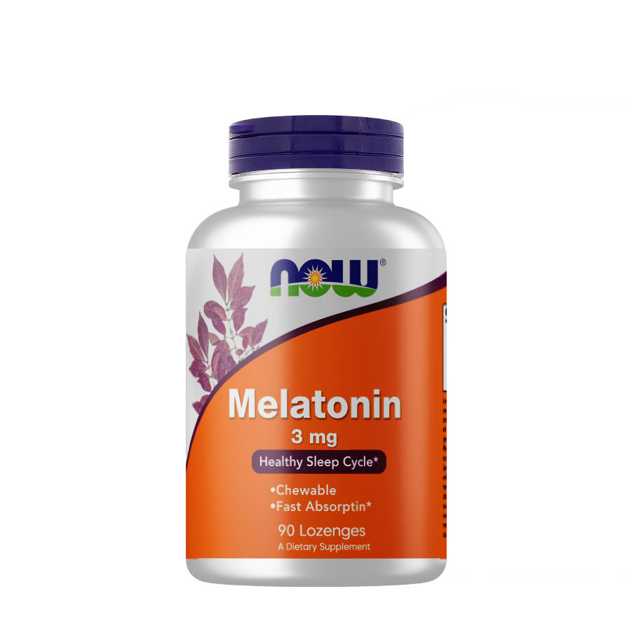 Натуральна добавка NOW Melatonin 3 mg, 90 жувальних таблеток