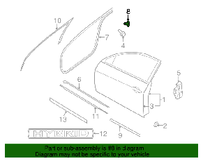 Кліпса кріплення ущільнювача на Ніссан, фото 3