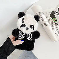 Чохол/ Панель Alitek для Apple iPhone Айфон X/Xs Панда Black (плюш)