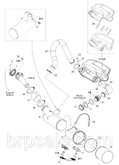 Вихлопної шланг задній Sea-Doo BRP Hose-exhaust