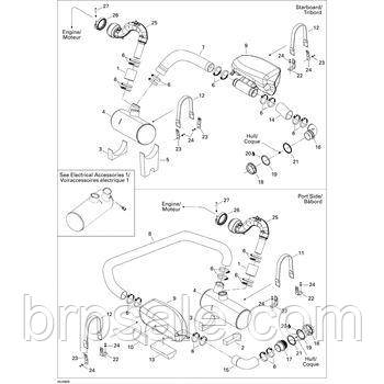 Шланг вихлопу STBD Sea-Doo BRP Hose-Exhaust/STBD, фото 1
