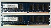 Комплект на 4GB (2x2GB) DDR2 RAM PC2 6400U 800 Nanya (Intel/AMD) Оперативная память