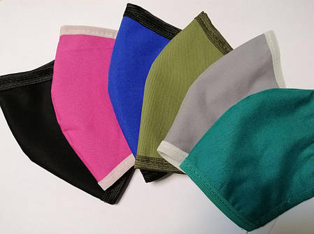 Маска захисна для обличчя чорна тришарова Atteks — 03703, фото 2