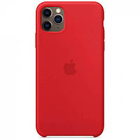 Чехол Silicone Case Soft Touch для Apple iPhone 11 pro красный с открытым низом