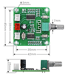 Мініпідсилювач (аудіо,стерео) 2х5 Вт PAM8403 bluetooth 5.0 (XH-A158), фото 5