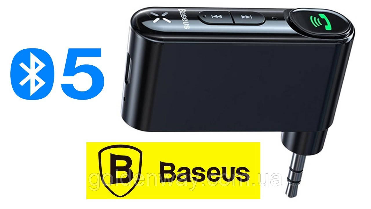 Блютуз bluetooth ресивер адаптер перехідник в AUX BASEUS TYPE 7 AUX BLUETOOTH HANDS-FREE CAR KIT, фото 1