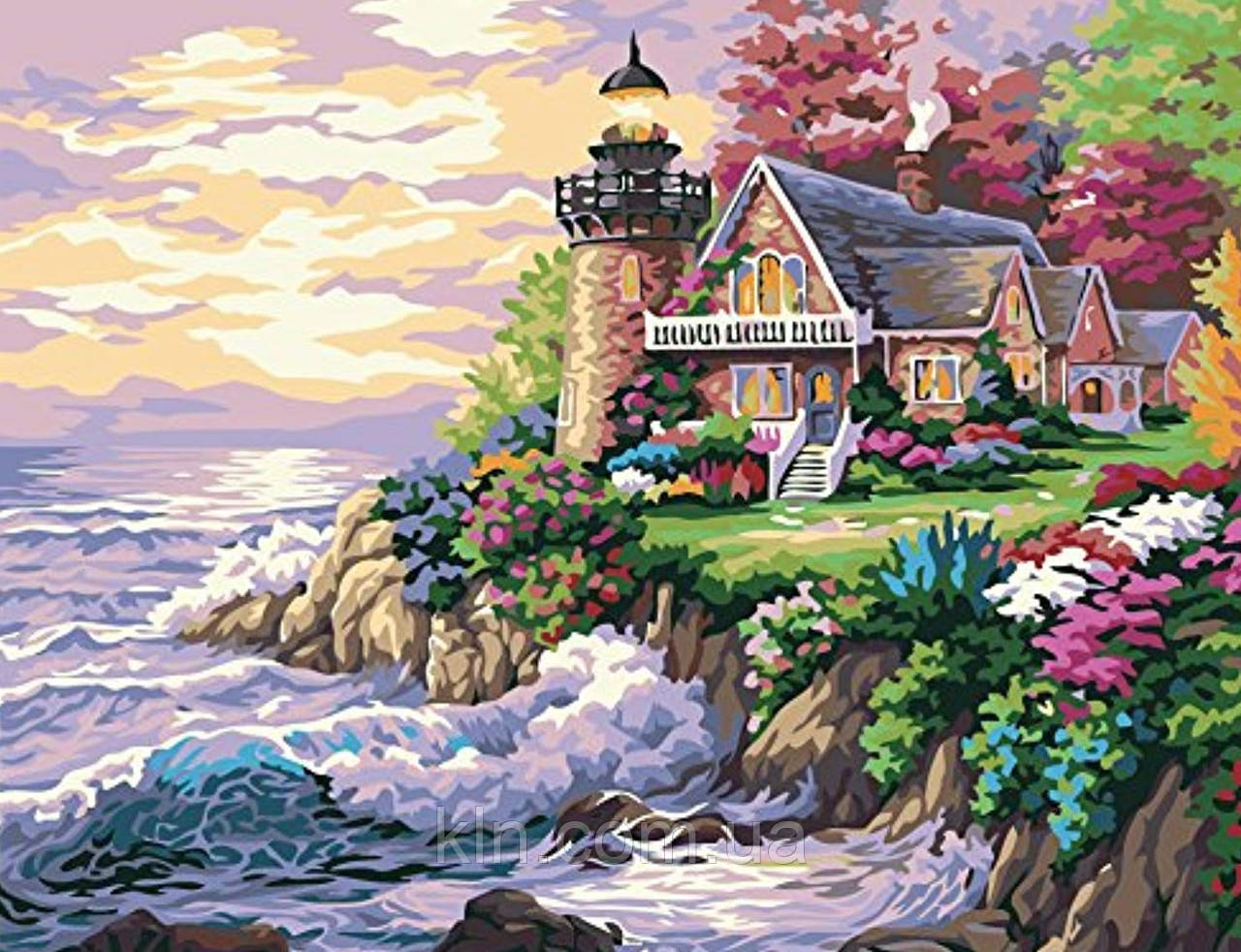 Алмазна мозаїка на підрамнику 50 х 40 см Освітлюючи шлях додому (арт. TN919), фото 1