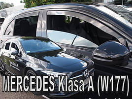 Дефлектори вікон (вітровики) Mercedes A-Class W-177 2018+ 5D (вставні, 4 шт.) (HEKO)