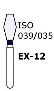 Стоматологічний бор EX-12, форма ромбоподібна,Sharp