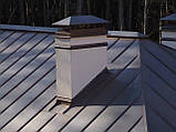 Стильна покрівельна флюгарка на дах із поперечними решітками та плоскою (рівною) кришкою під замовлення, фото 10