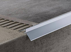 Капельник алюмінієвий для відкритого балкона або тераси закінчення для плитки захист торця колір срібло сатін анодований матовий