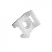 Майданчик під стяжку до 8мм біла (22х15 H-10мм Ø відп. 5мм)