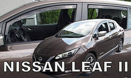 Дефлектори вікон (вітровики) Nissan Leaf II 2017 -> 5D 4шт (Heko)
