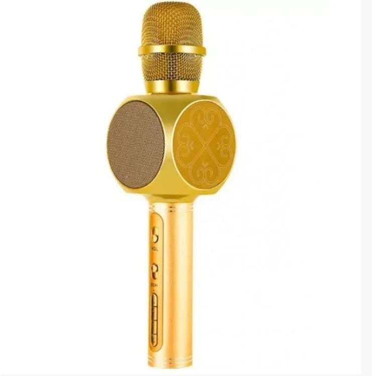 Караоке-мікрофон портативний Y-63 7051, золотий