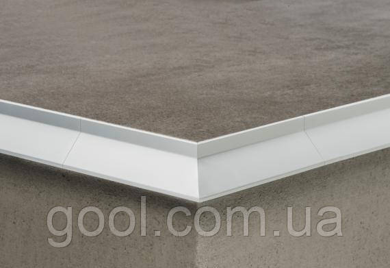 угол для профиля алюминиевого для открытого балкона или террасы капельник коричневый