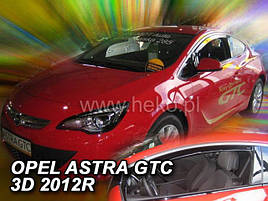 Дефлектори вікон (вітровики) Opel Astra IV GTC od 2010r 3d 2шт (Heko)