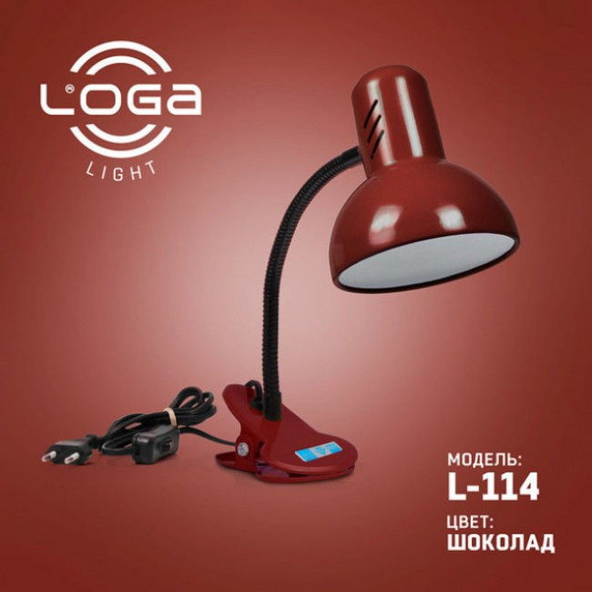 Настільна лампа ТМ LOGA Light прищіпка