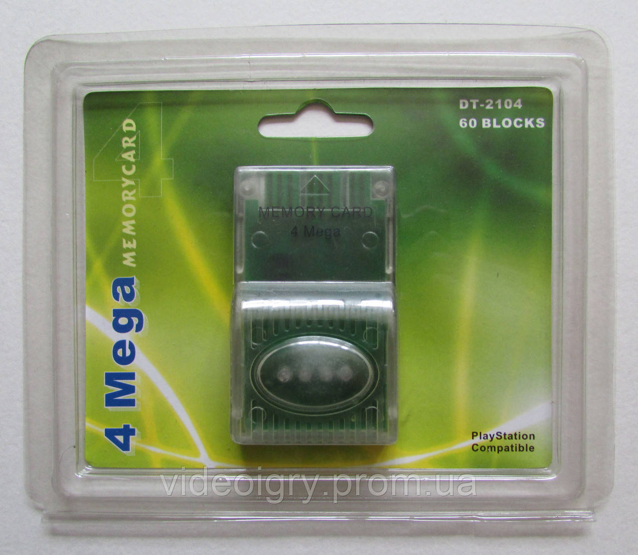 Memory Card 4 Mega 60 blocks Playstation Compatible Crystal