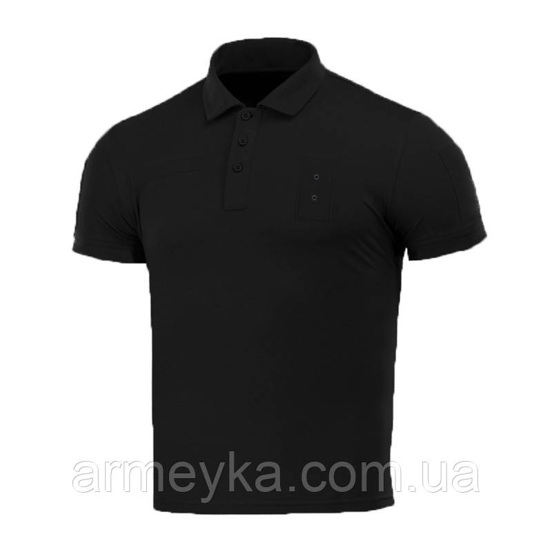 Футболка Polo чорна, бавовна, UA