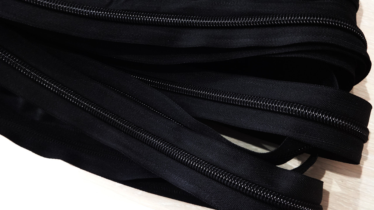 Блискавка метрова спіральна No 10 чорна, фото 1