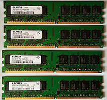 8GB 4*2GB DDR2 RAM PC2 6400U 800 Elpida Оперативна пам'ять