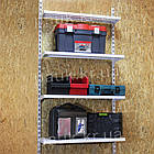 Настінний стелаж Н1900х950 мм ТИП 1, поличний стелаж настінний, розбірний металевий стелаж настінний, стелаж в магазин, на склад, фото 3