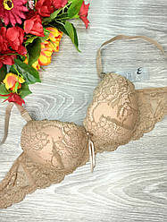 Бюстгальтер класичний Weiyesi 75С ажурний бежевий (9513)