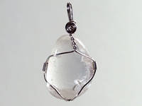 Кулон Камень Горный Хрусталь Обрамление Серебристый металл В size 4,5х2х1,5 см Прозрачный (16885)