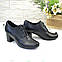Туфлі жіночі шкіряні на стійкому підборі, фото 4